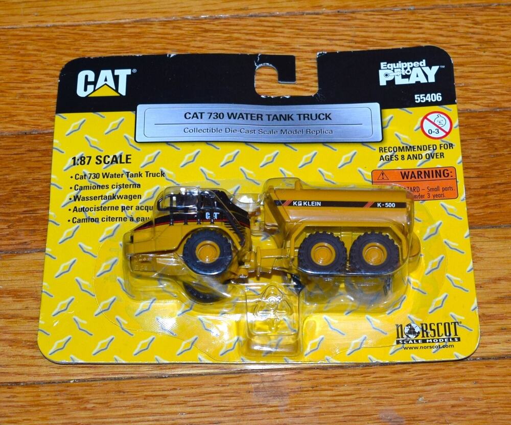 Norscot Equipped Play 1:87 Scale CAT 730 Water Tank Truck (55406) Die-Cast Model